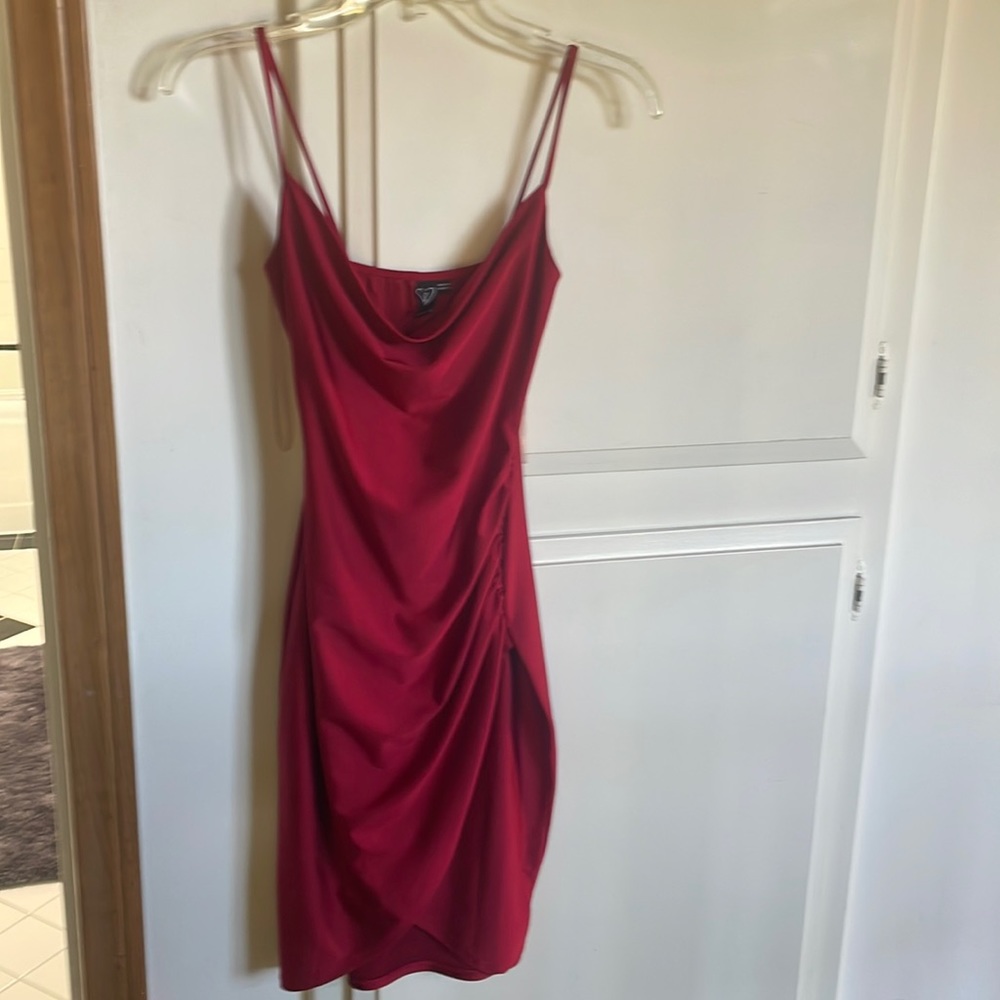 Red short dress